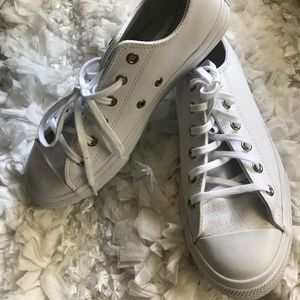 New Converse Shoes | Converse White Leather Rose gold